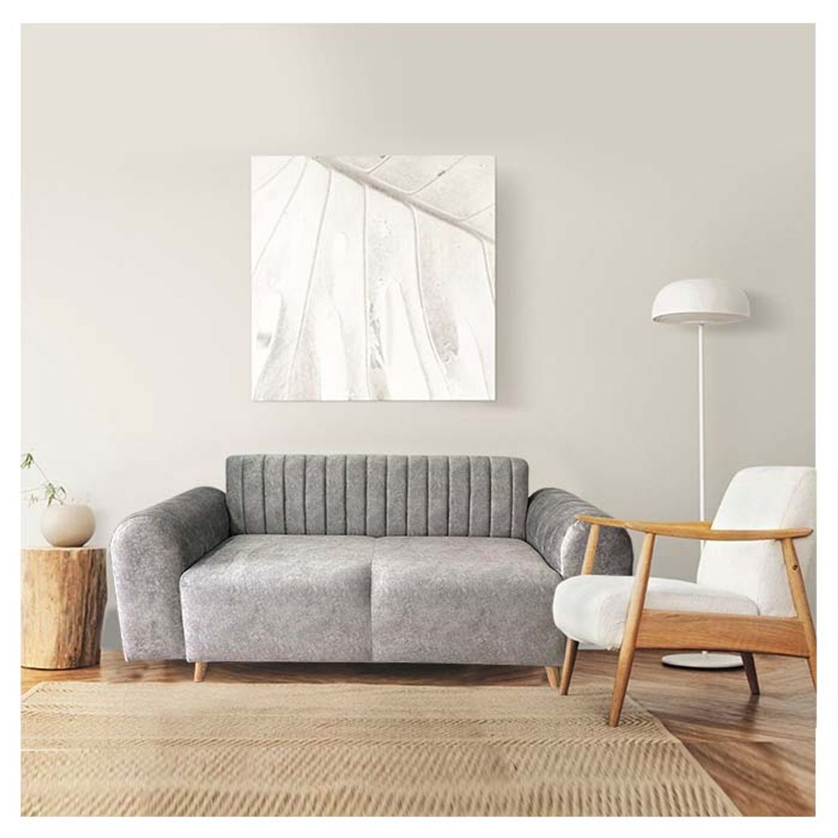 GENERICO - SOFA DE 3 PUESTOS MARSELLA EN TELA ANTIFLUIDOS GRIS PLATA.