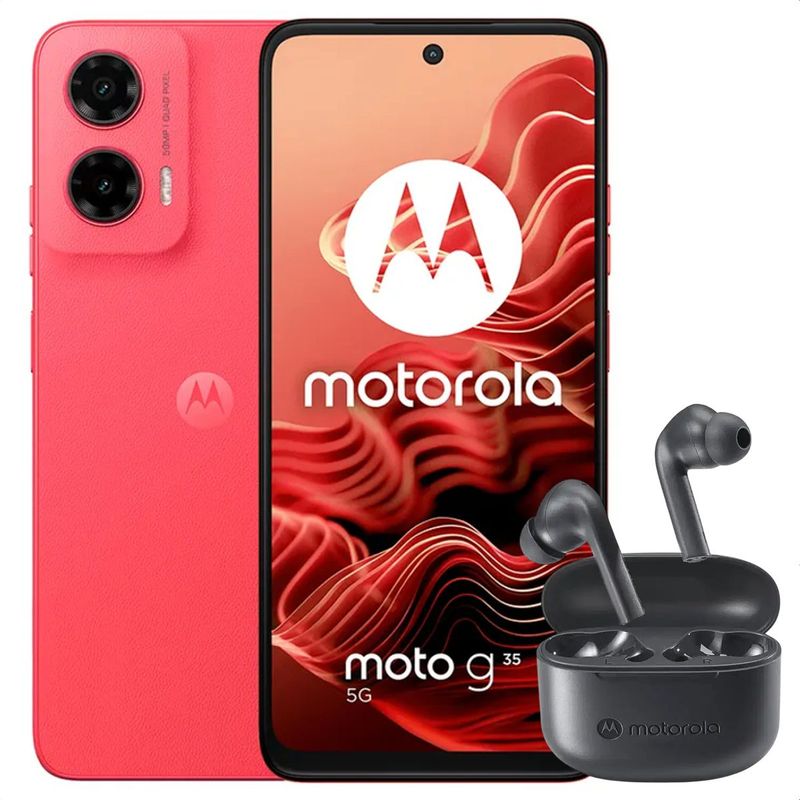 MOTOROLA - Celular Motorola Moto G35 5G 256GB /4GB Nrj + Moto Buds 065 Blk