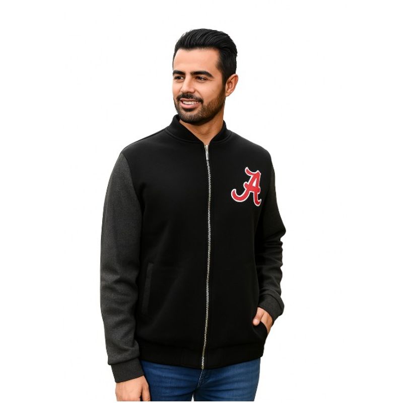 GENERICO - CHAQUETA HOMBRE TIPO BEISBOLERA NEGRA