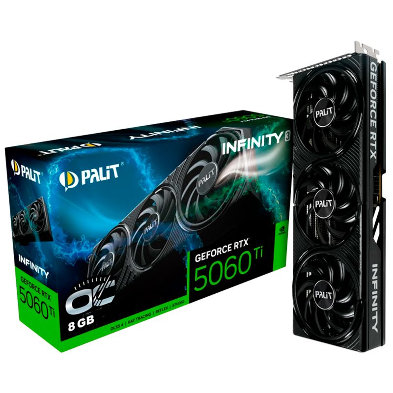 NVIDIA - Tarjeta De Vídeo PALIT GeForce RTX 5060 Ti Infinity 3 OC GDDR7 8GB