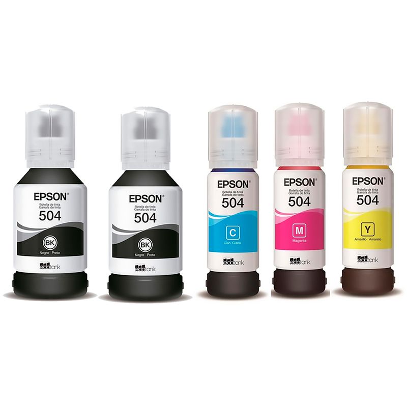 EPSON - Tinta Epson 504 para impresoras L4150 L4160 L6161 L6171 KITX5
