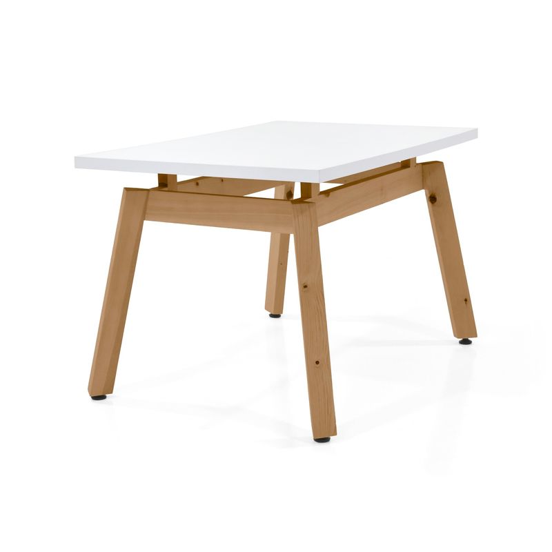 VENECIA - Mesa de Comedor 4P Tyrone 120x80x76 cm Blanco Caoba