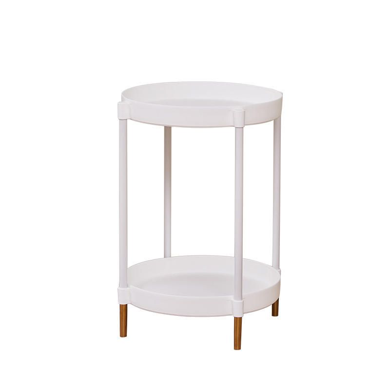 GENERICO - Mesa/Carrito Auxiliar Multifuncional de 2 Estantes COLOR BLANCO