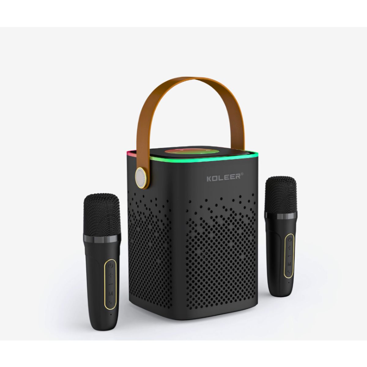 GENERICO - Parlante Bluetooth para Karaoke – 2 Micrófonos y Luces LED