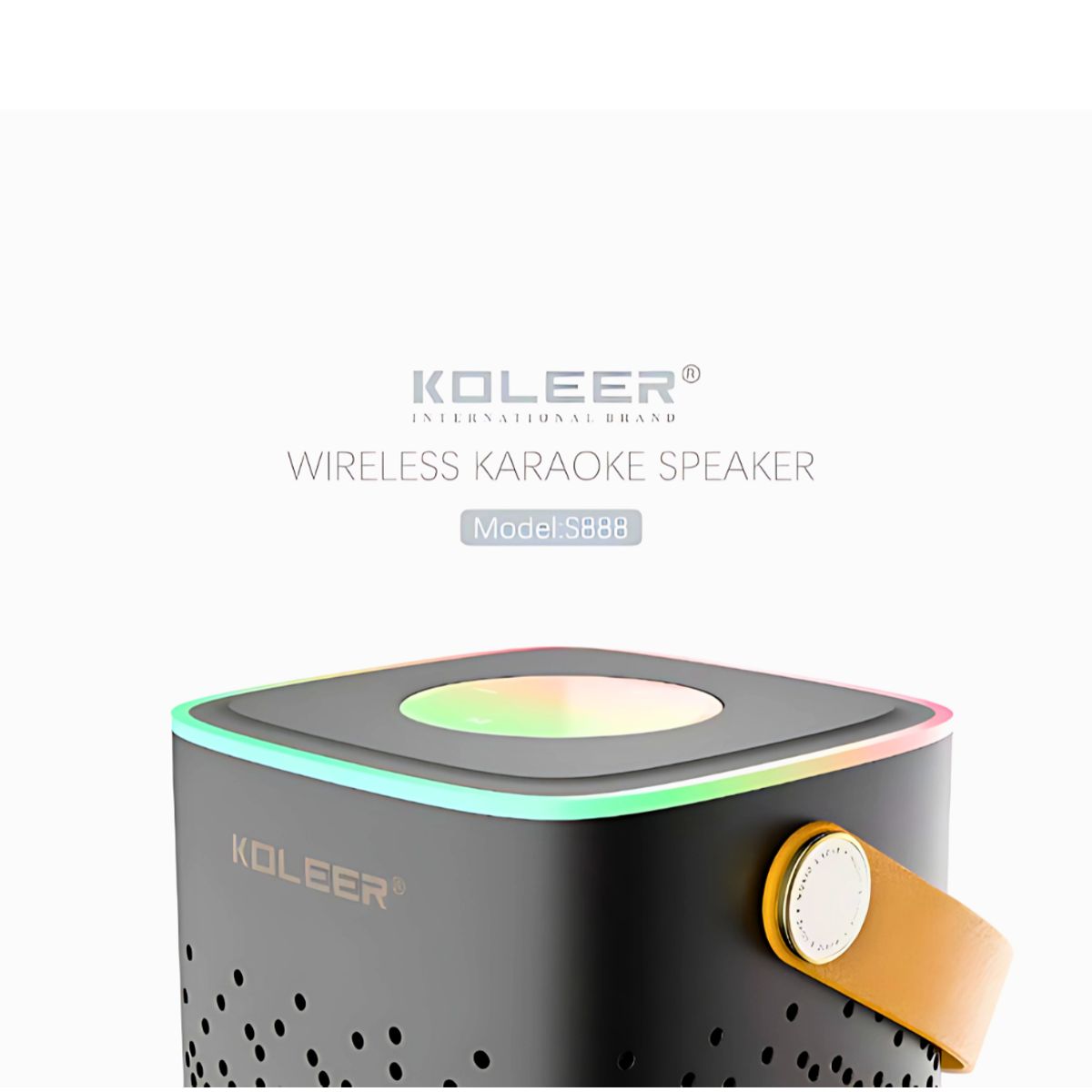 GENERICO - Parlante Bluetooth para Karaoke – 2 Micrófonos y Luces LED