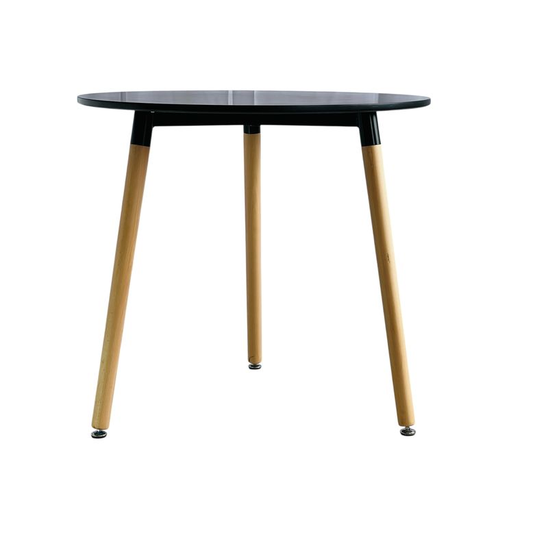 GENERICO - Mesa Redonda Eames 3 Patas Diseño Nórdico (80 cm) COLOR NEGRO