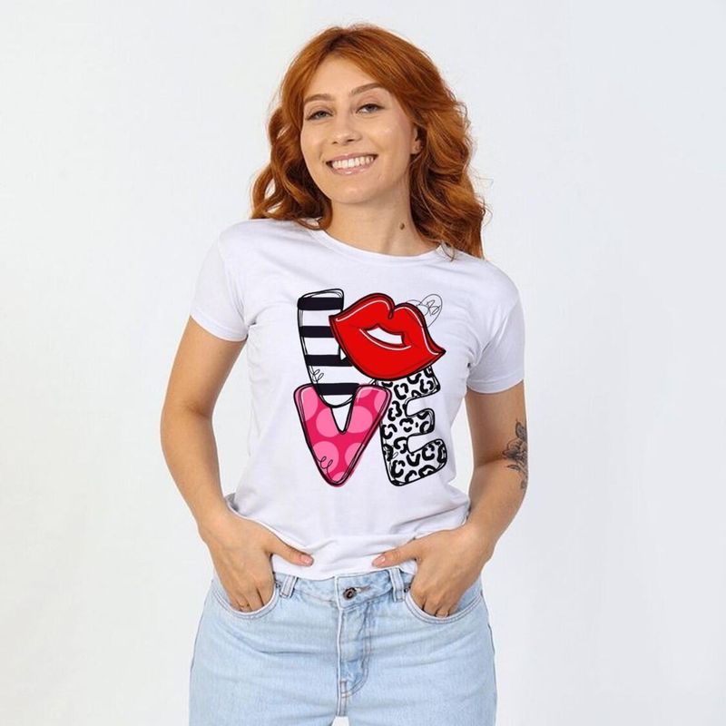 FLORESA - Camiseta Mujer Manga Corta Cuello Redondo Floresa