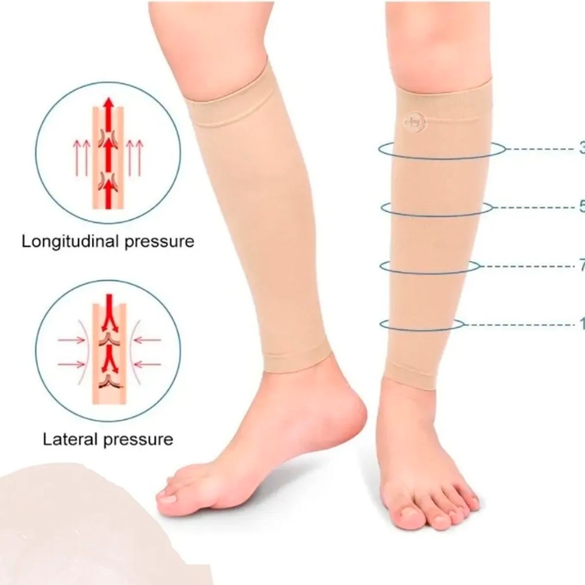 GENERICO - Medias De Compresión Para Pantorrilla Talla XL