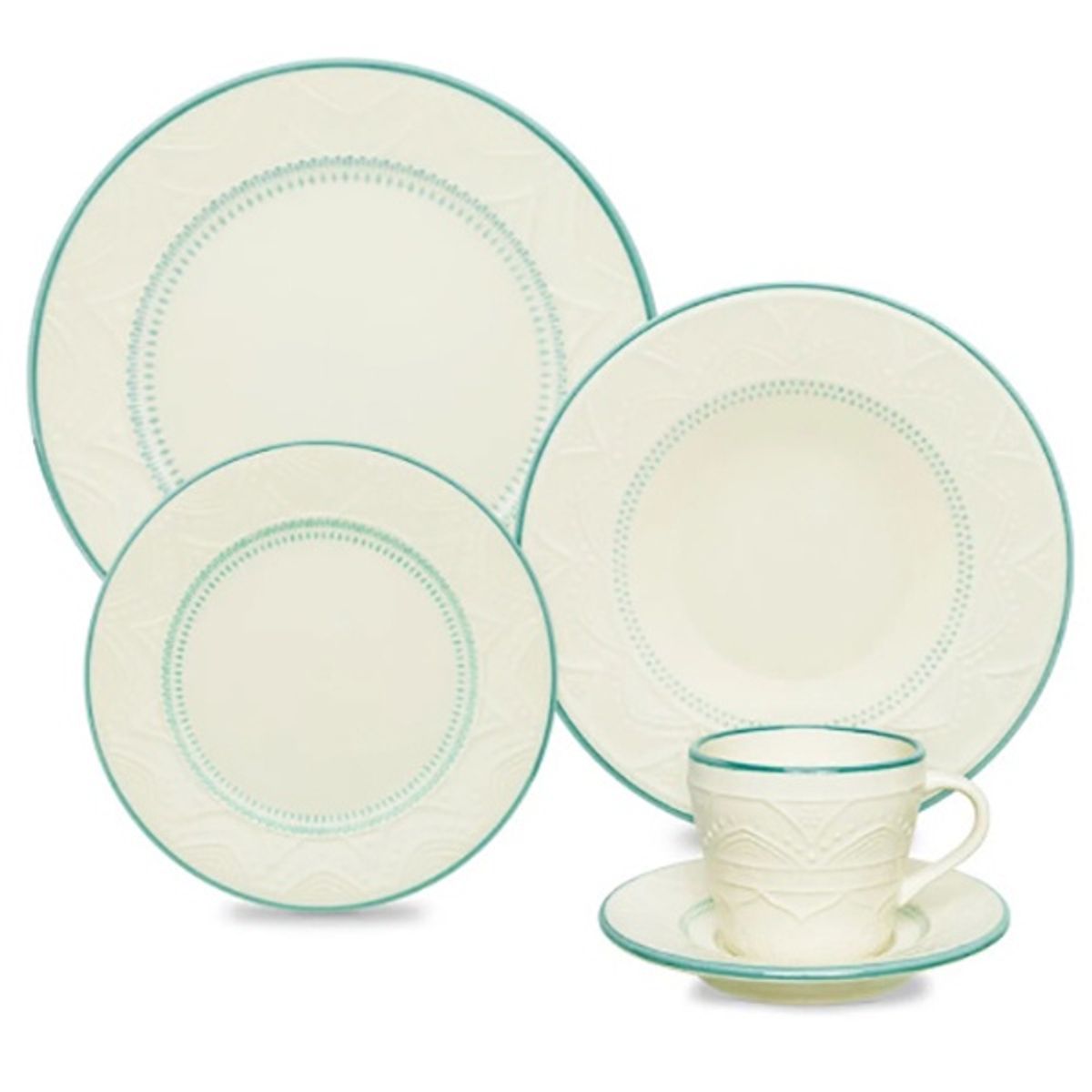 OXFORD - VAJILLA CERAMICA 20 PZAS 4PTOS SKY