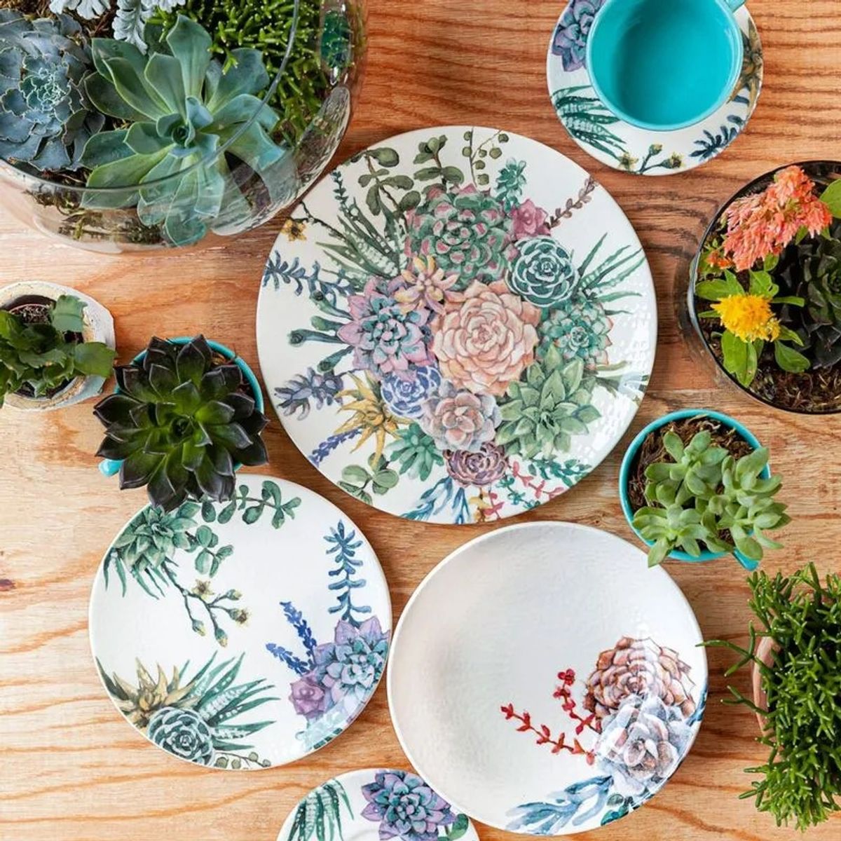 OXFORD - VAJILLA CERAMICA 20 PZAS 4PTOS UNNI BOTHANICA