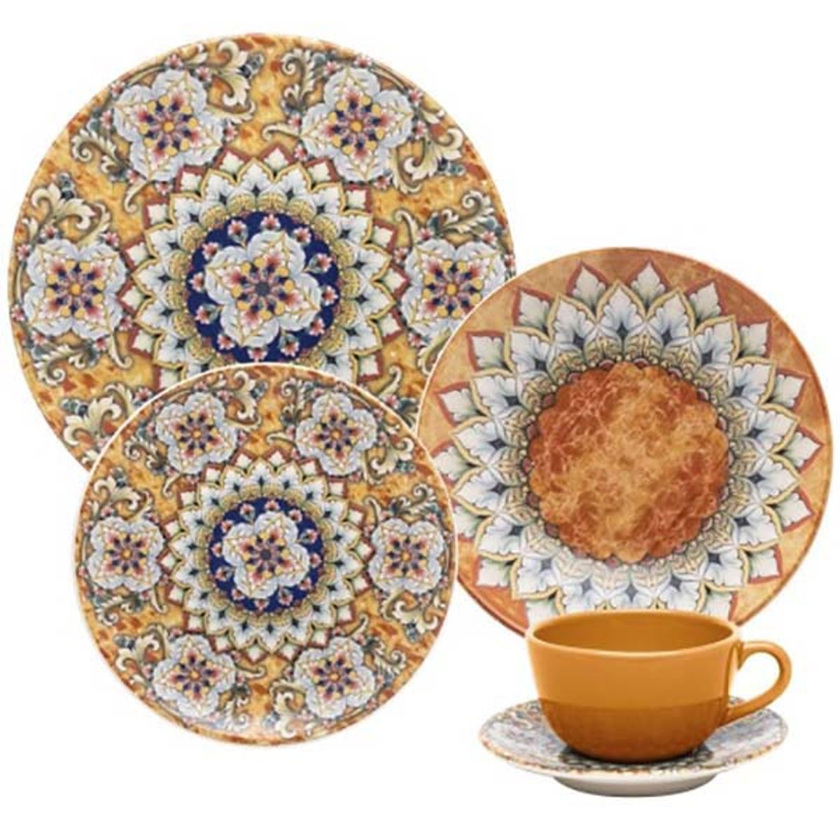 OXFORD - VAJILLA CERAMICA 20 PZAS 4PTOS UNNI CASTELLO