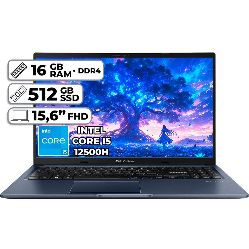 ASUS - PORTÁTIL ASUS X1502ZA-EJ2443 INTEL CORE I5-12500H 16GB RAM 512GB SSD 156 FHD
