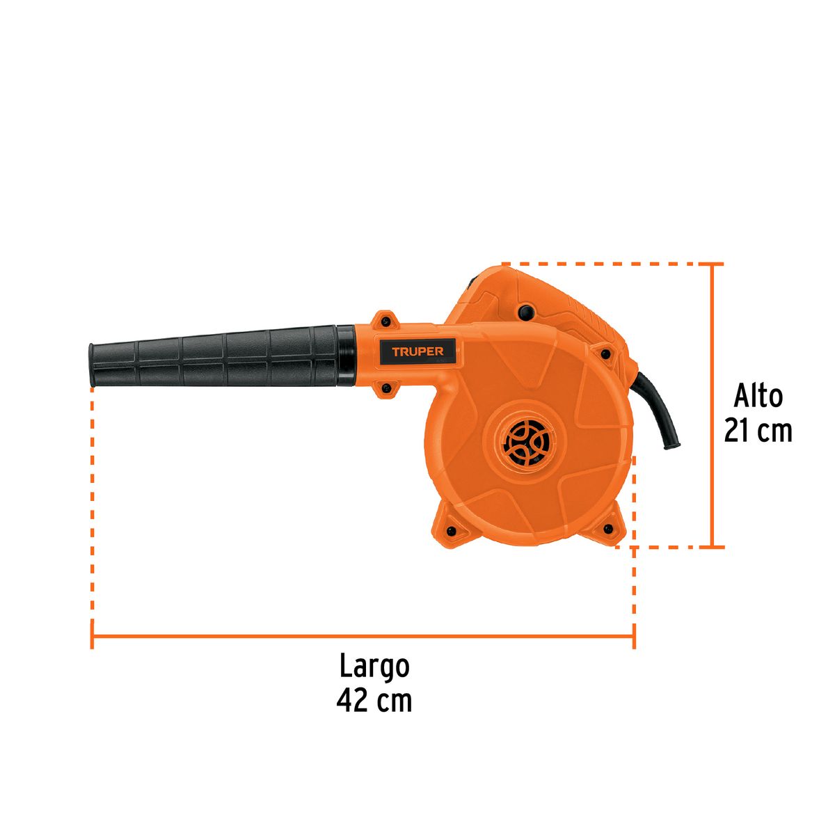 TRUPER - Sopladora Aspiradora Eléctricas 650 W Truper 160-340 Km/h