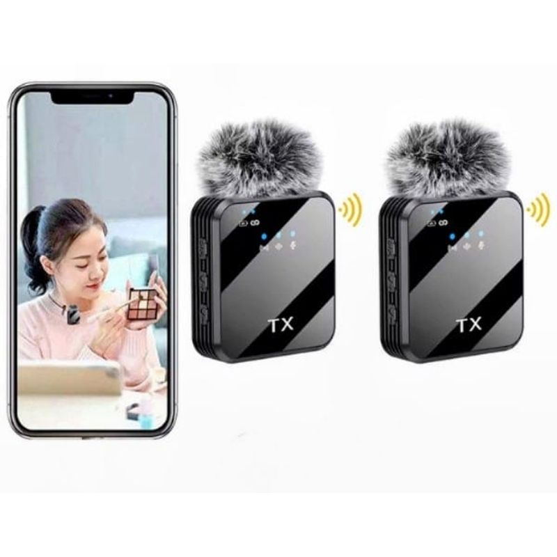 GENERICO - Doble Micrófono Inalámbrico F15-2 para iPhone y USB Tipo C