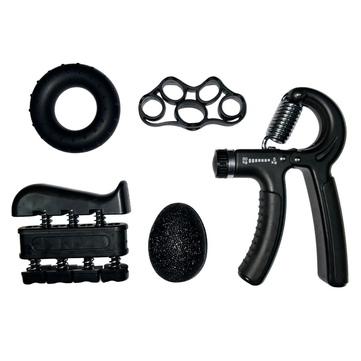 GENERICO - Kit de ejercicios HAND GRIP para fisioterapia con dedos, manos y muñecas de 5 piezas
