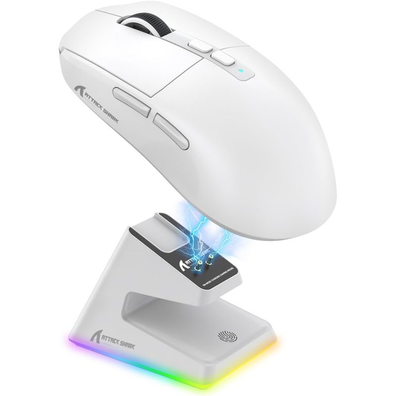 SHARK - Mouse Gamer ATTACK SHARK X6 - 26K DPI, 49g, RGB, Sensor PAW3395