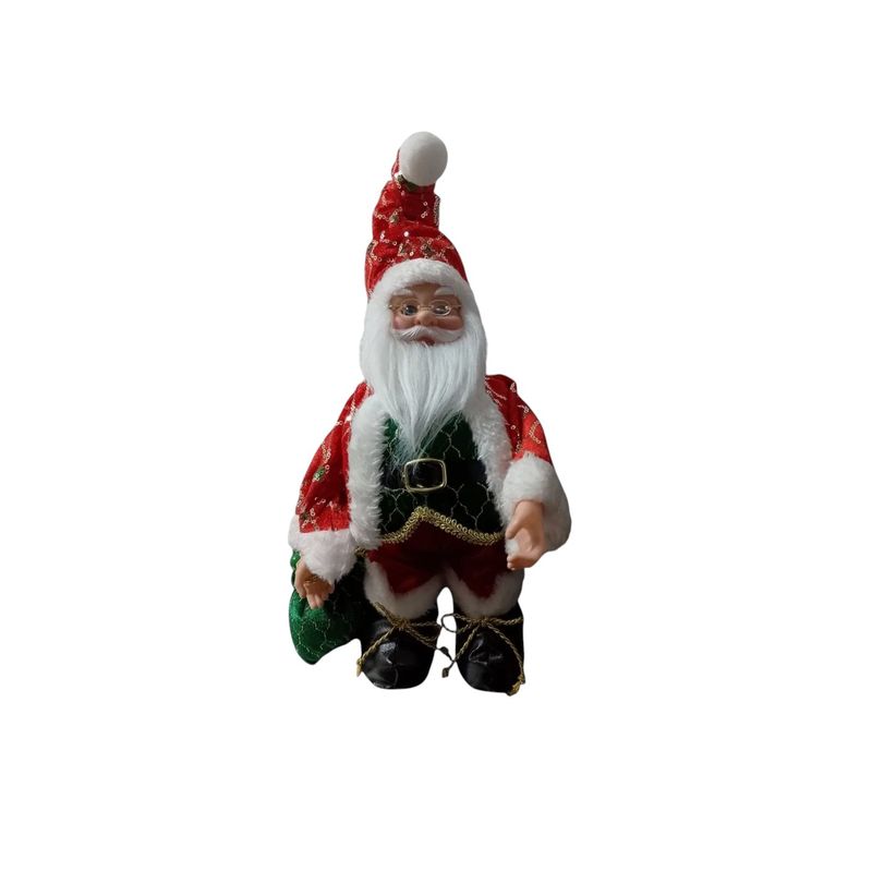 GENERICO - Muñeco Santa Rojo/verde Musical Navidad Burica Modelo 101676