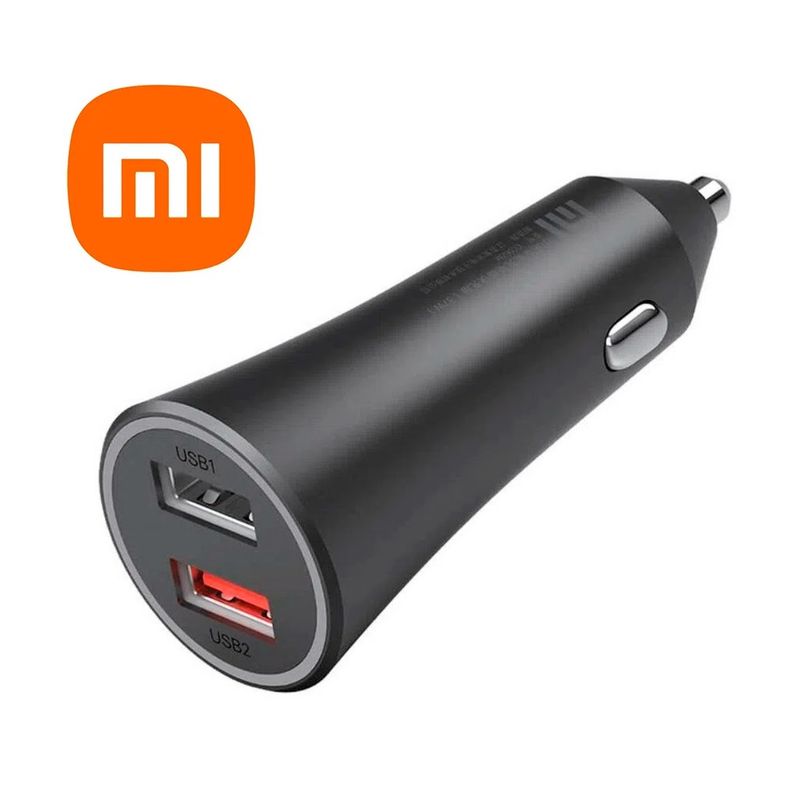 XIAOMI - Cargador Carro Carga Rápida Mi 37w Doble Usb
