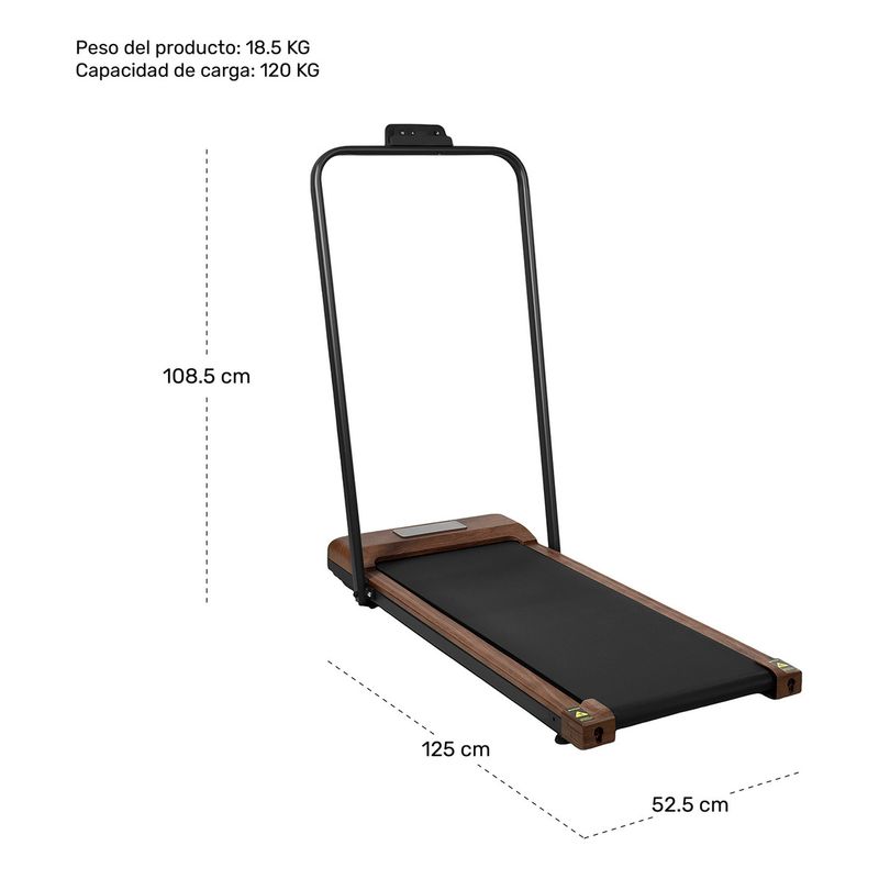 CENTURFIT - Caminadora Eléctrica Plegable 6KmH Cinta Correr Color Café