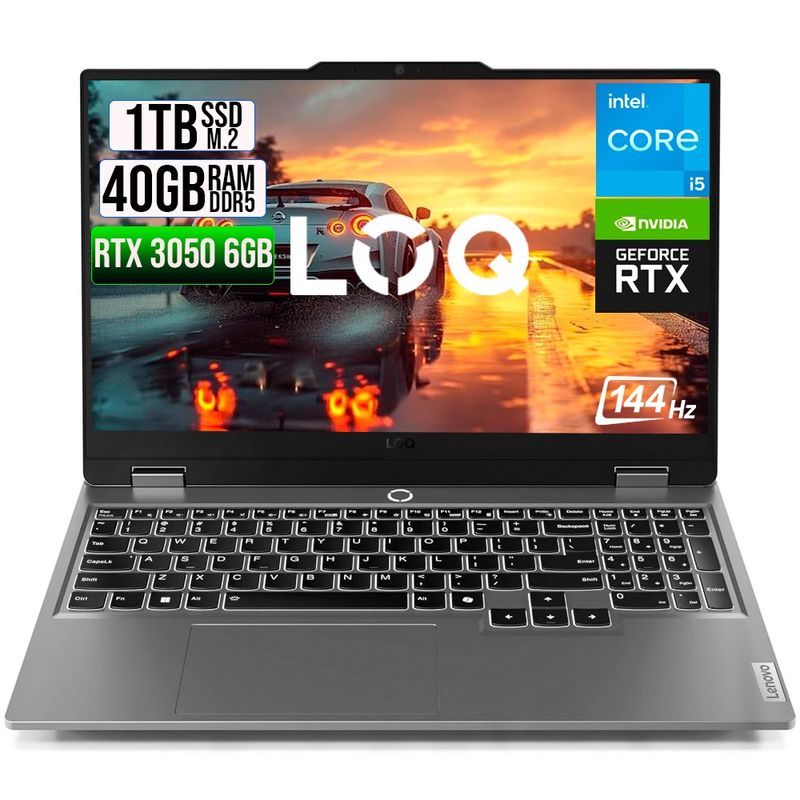 LENOVO - Portátil Lenovo Intel Core I5 RTX 3050 6GB RAM 40GB SSD 1TB