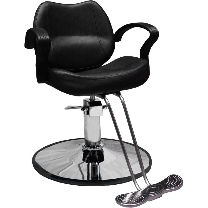 NANOFORT - Silla Barbero Estetica Estilista Hidraulico Girtatoria Color Negro