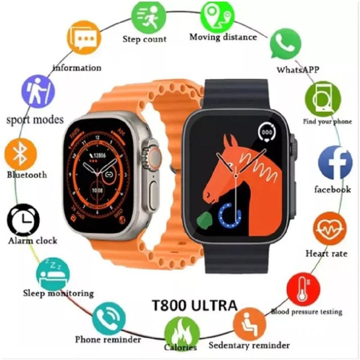 SKY - Reloj Inteligente Smartwatch Serie 8 Ultra T800