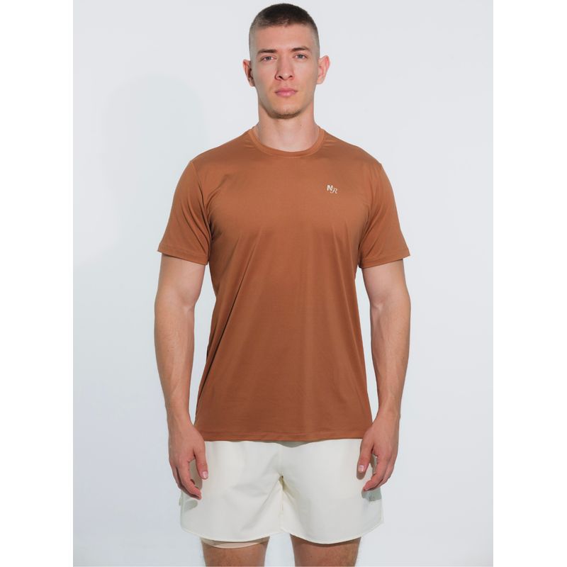 NO RULES - CAMISETA DEPORTIVA TELA FRIA CAFÉ