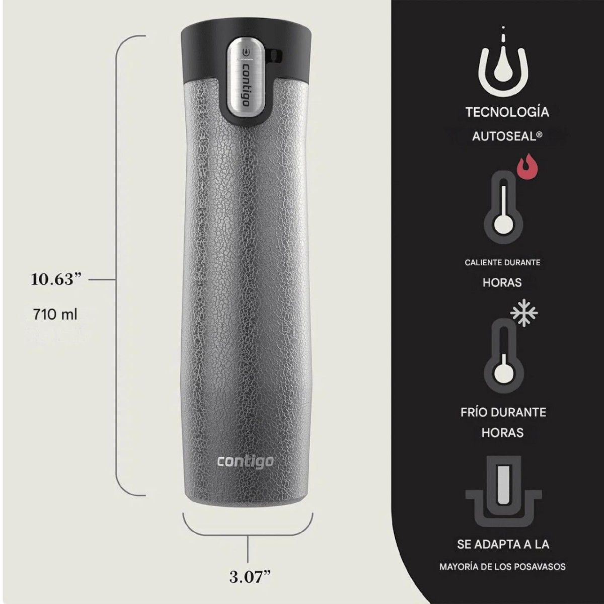 CONTIGO - Vaso Termo Contigo Westloop 3.0 24 Oz 710ml Crystal Sake