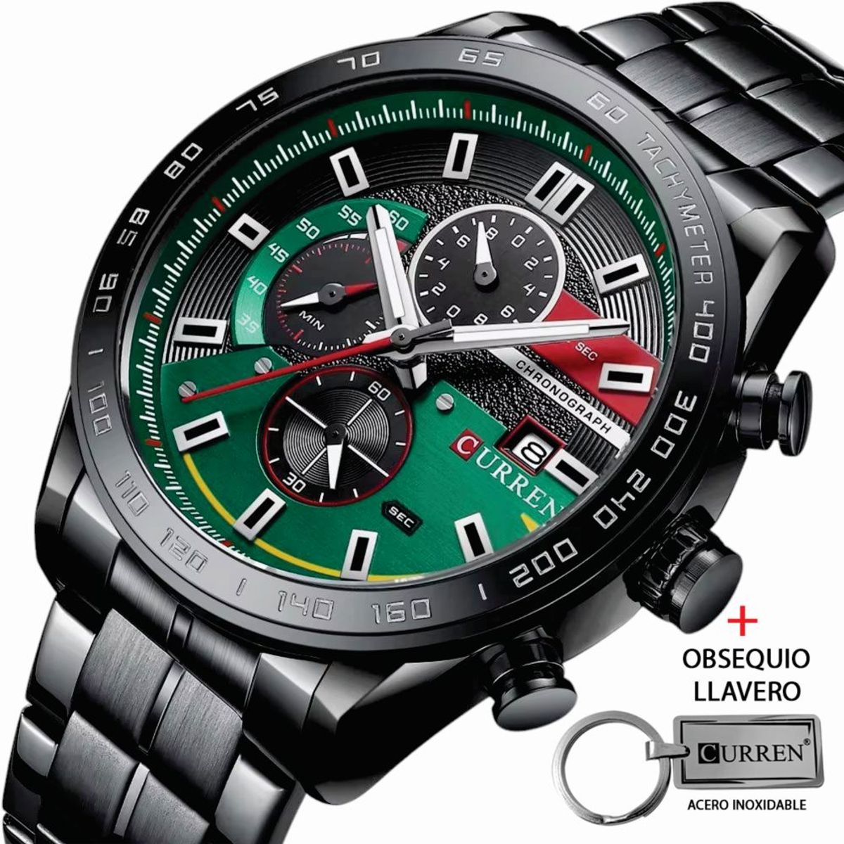 CURREN - Reloj Hombre Curren 8410 Mas Obsequio Llavero y Caja