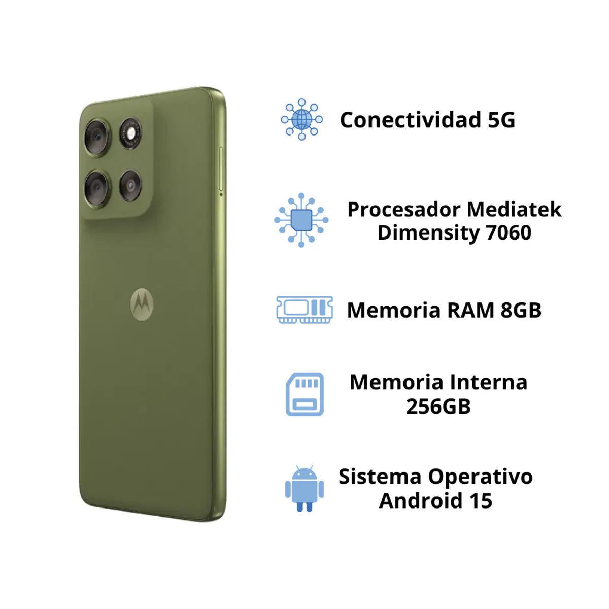 MOTOROLA - Celular Motorola Moto G56 5G 256GB - Verde