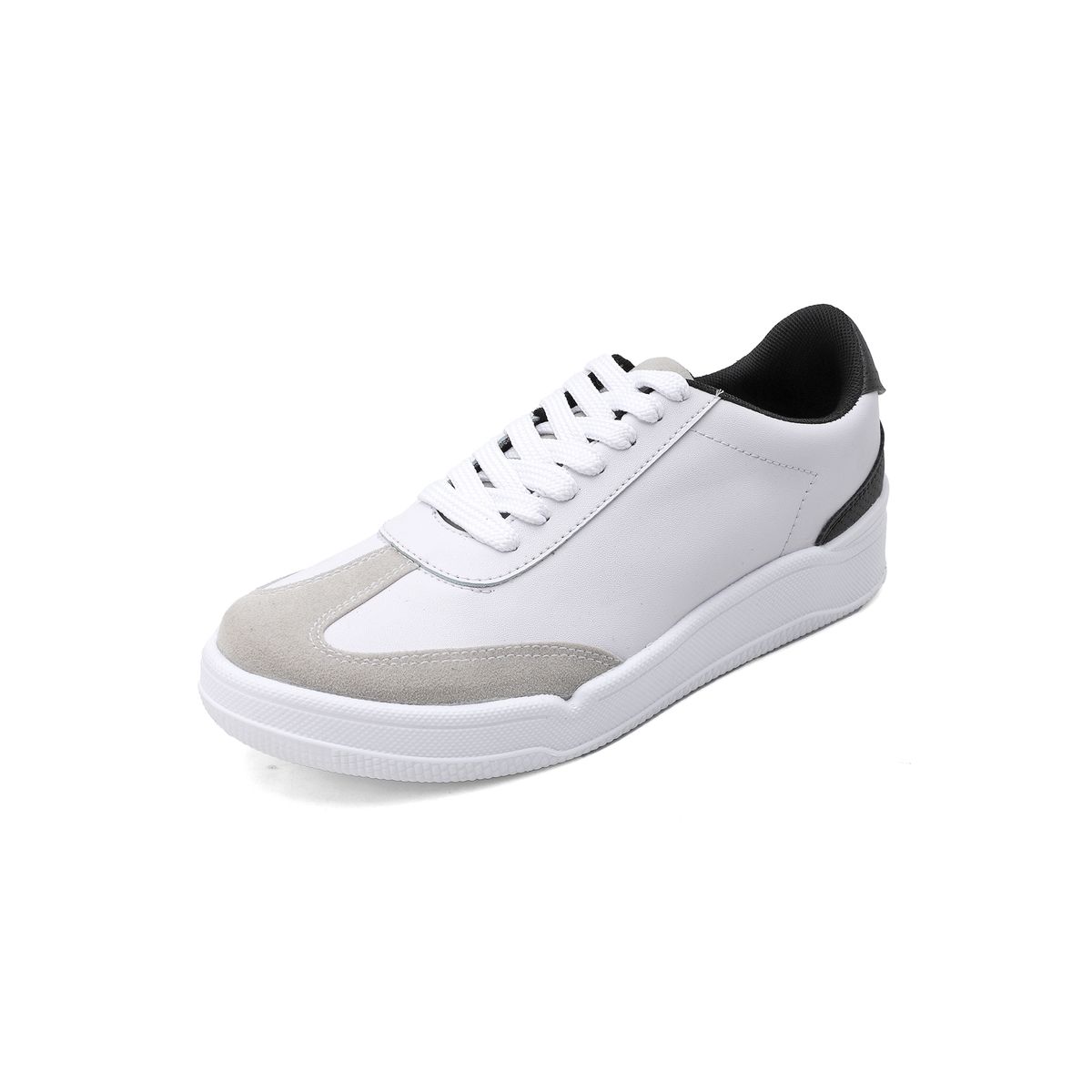 SEVENTEEN - TENIS BLANCO CON CAPELLADA GRIS  CHULO Y TALON NEGRO SEVENTEEN ELYAN