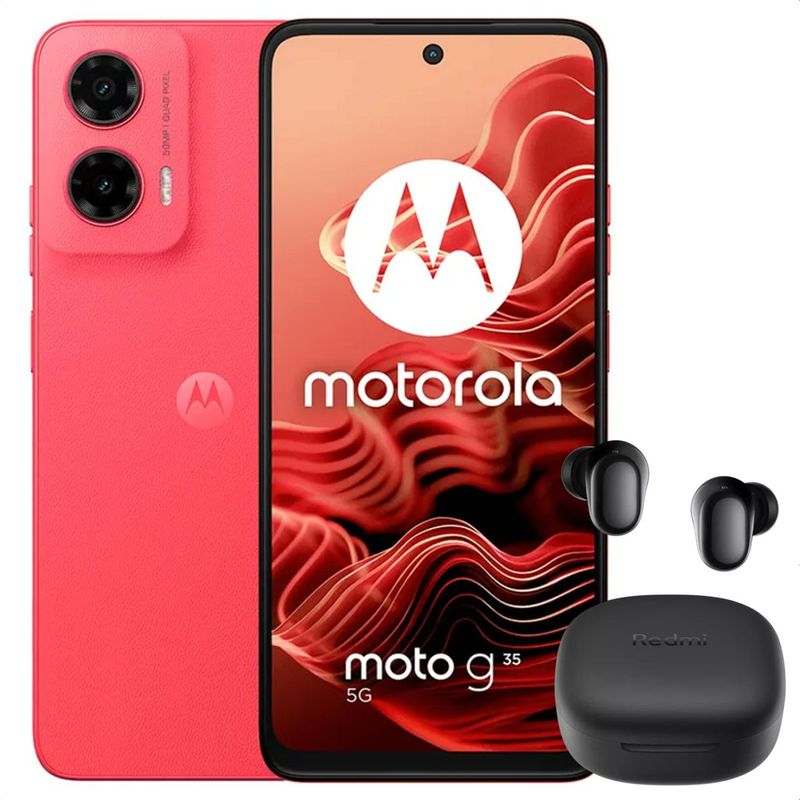 MOTOROLA - Celular Motorola Moto G35 5G 256GB /4GB Nrj + Buds 6 Play Blk