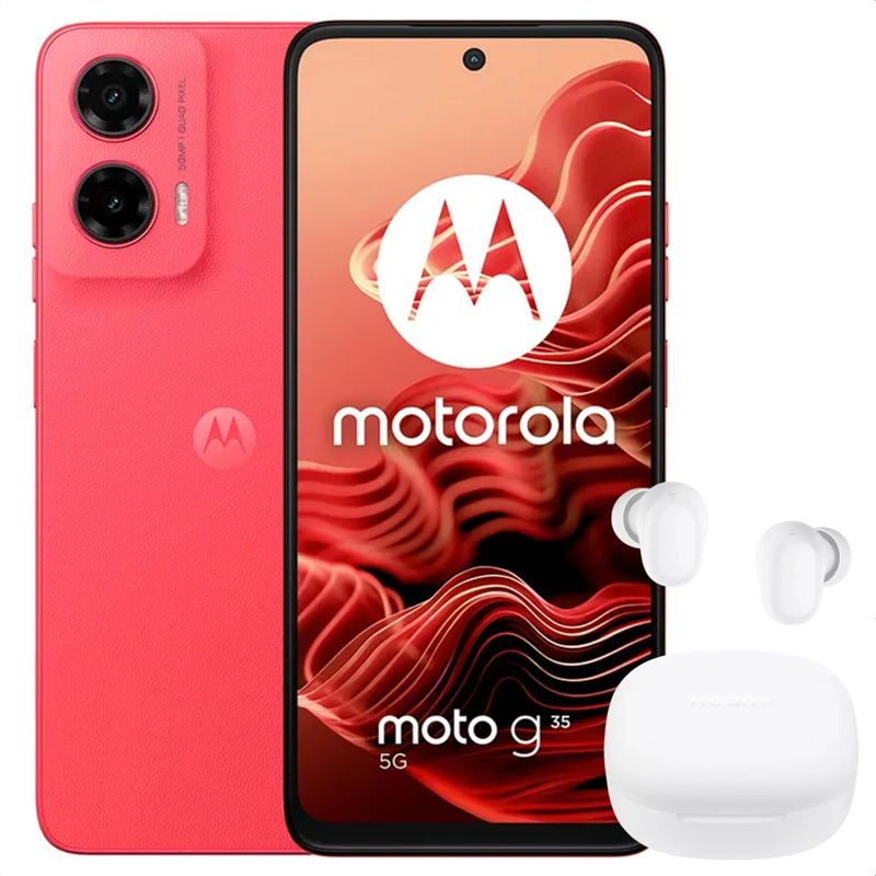 MOTOROLA - Celular Motorola Moto G35 5G 256GB /4GB Nrj + Buds 6 Play Wht