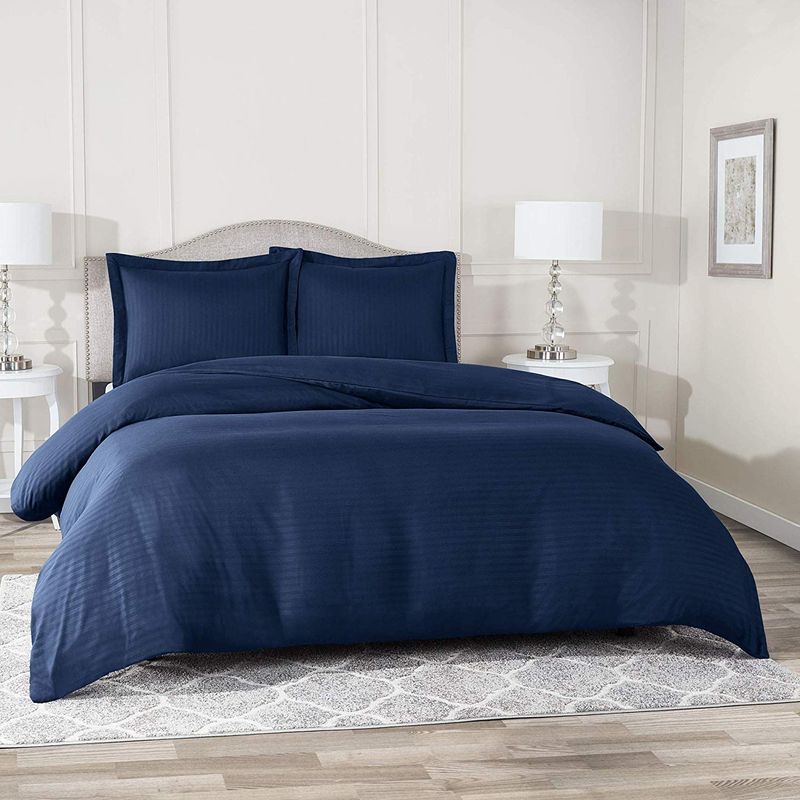 GENERICO - Set Duvet mas Plumon cama Doble Azul Oscuro