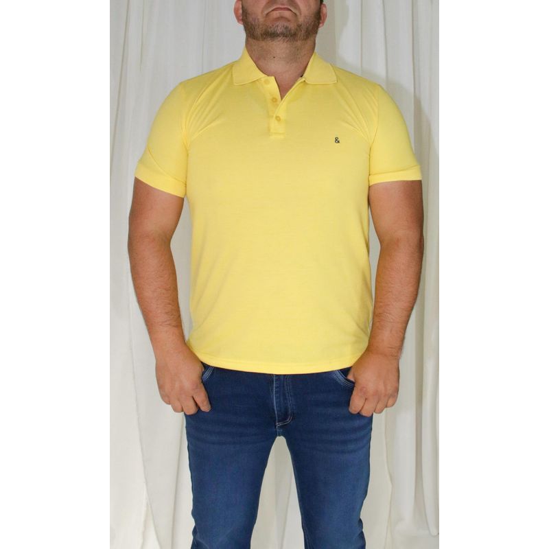 L Y H - Polo Para Hombre Amarillo Marca L&H