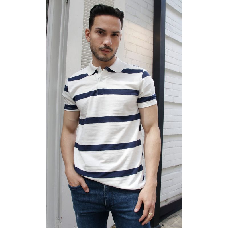 L Y H - Polo Para Hombre Blanco Marca L&H