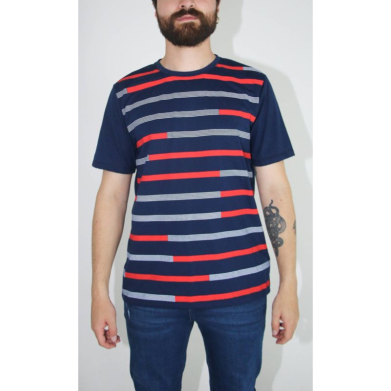 L Y H - T-Shirt Para Hombre Azul Marca L&H