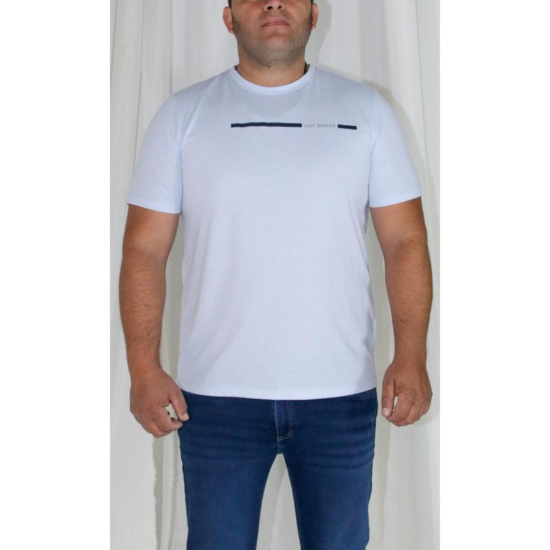 L Y H - T-Shirt Para Hombre Manga Corta Azul Marca L&H
