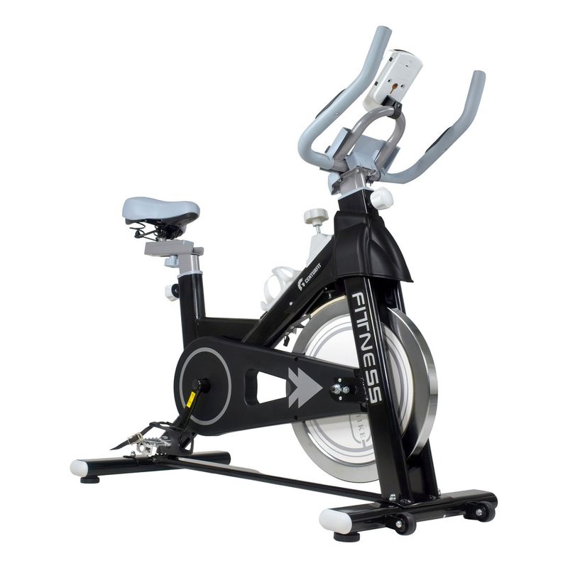 CENTURFIT - Bicicleta Estática Gimnasio Fija Centurfit Color Negro Gris