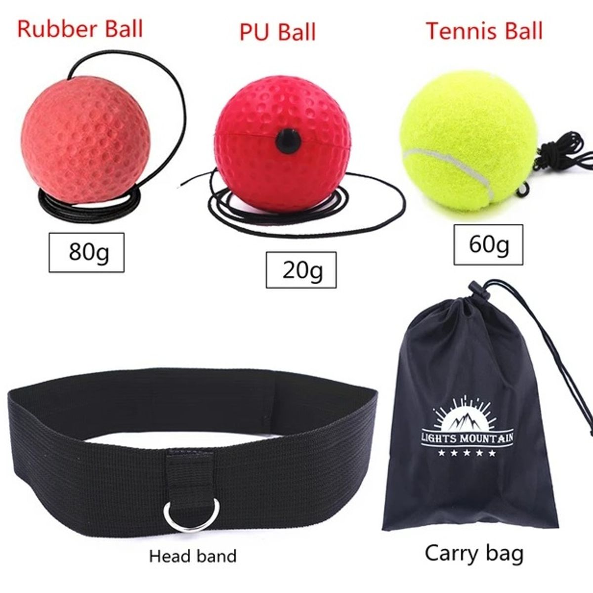 GENERICO - Juego De Bolas Cabecera Para Reflejos Boxeo