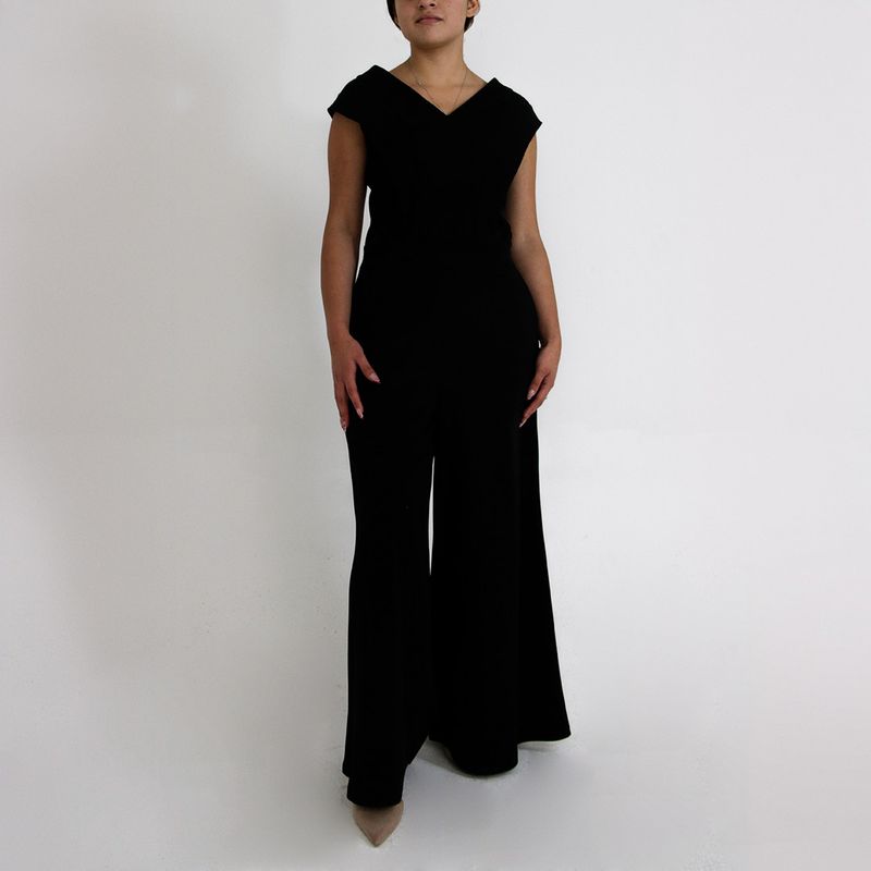 L Y H - Enterizo Para Mujer Sin Manga Negro Marca L&H