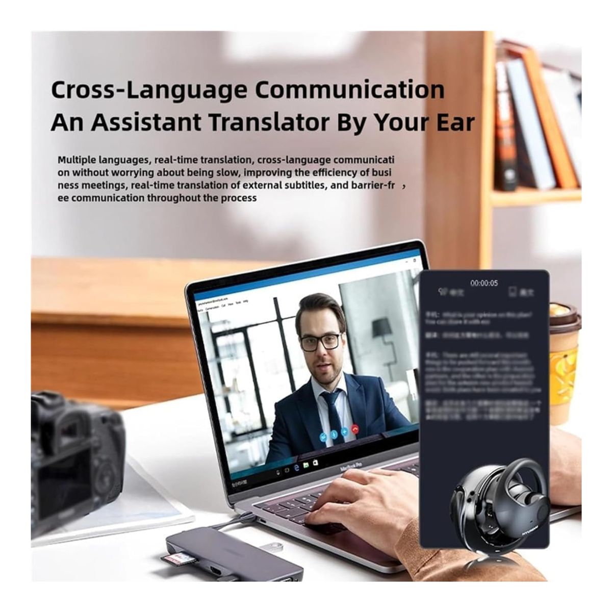 GENERICO - Auriculares de traductor de inteligencia artificial