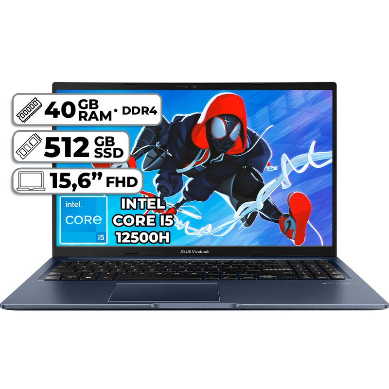 ASUS - PORTÁTIL ASUS X1502ZA-EJ2443 INTEL CORE I5-12500H 40GB RAM 512GB SSD 156 FHD