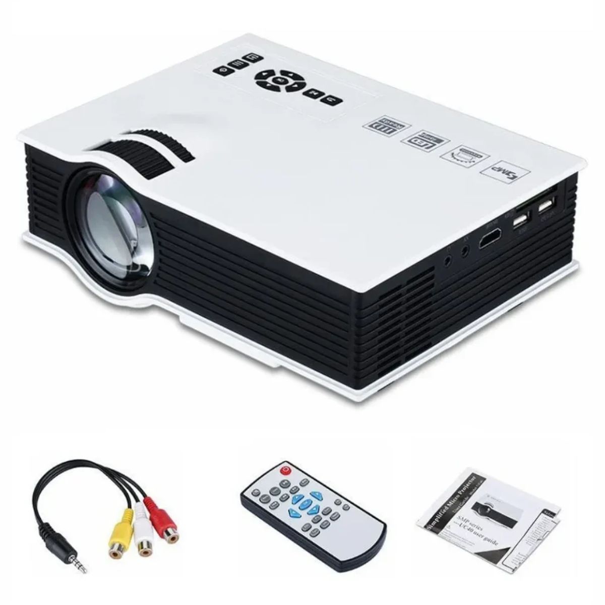 GENERICO - Video Beam Uc68 Wifi Led 1800 Lúmenes Proyector Compacto