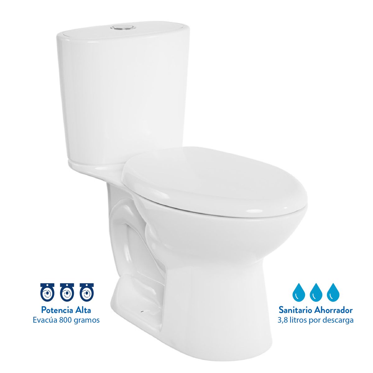 CORONA - Sanitario Aluvia Plus Alongado Blanco