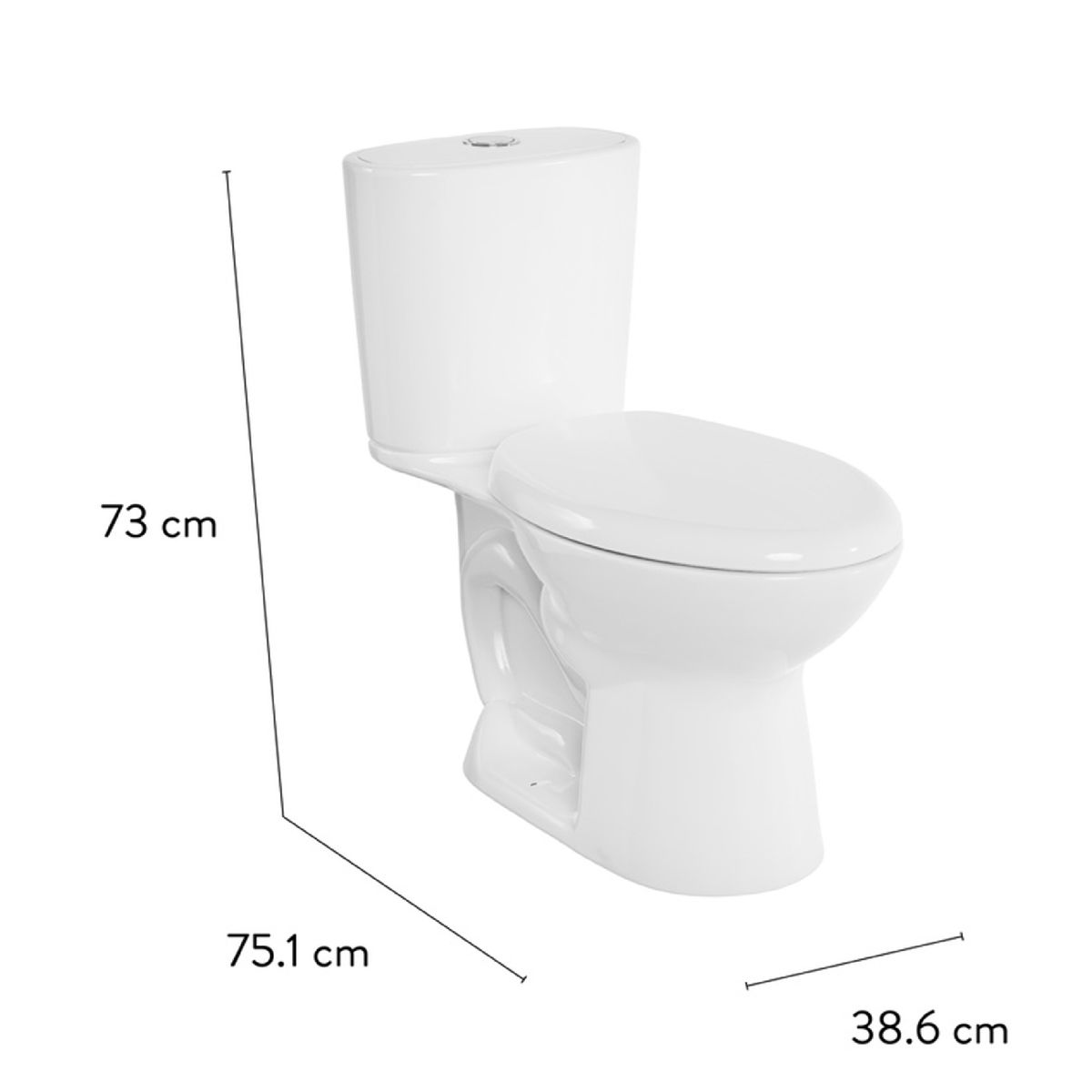 CORONA - Sanitario Aluvia Plus Alongado Blanco