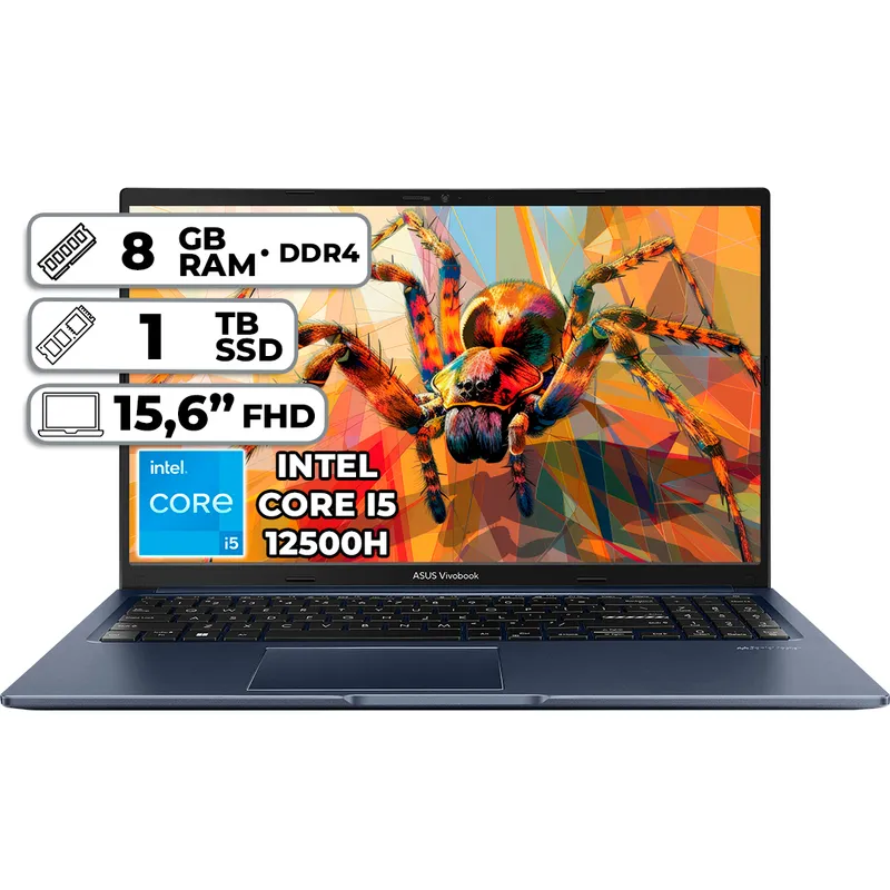 ASUS - PORTÁTIL ASUS INTEL CORE I5-12500H 8GB RAM 1TB SSD 156 FHD