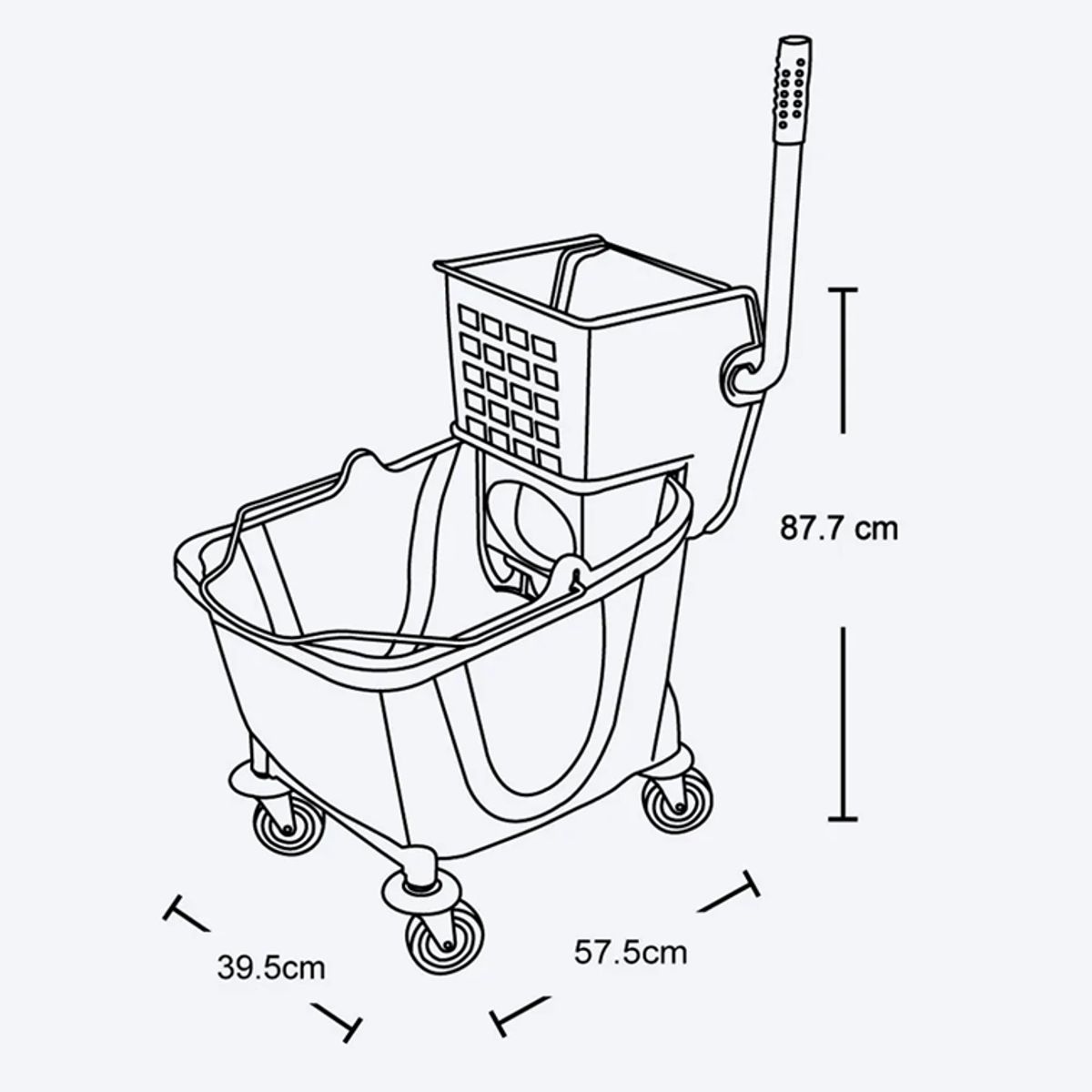 RIMAX - Balde Escurridor de Trapeador Rimax Amarillo 35 L