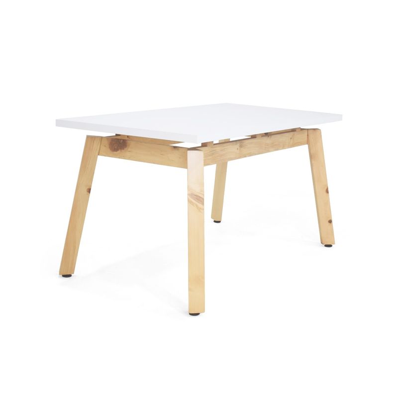 VENECIA - Mesa de Comedor 6P Tyrone 150x80x76 cm Blanco Natural