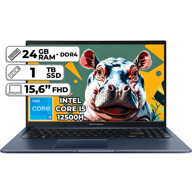 ASUS - PORTÁTIL ASUS X1502ZA-EJ2443 INTEL CORE I5-12500H 24GB RAM 1TB SSD 156 FHD